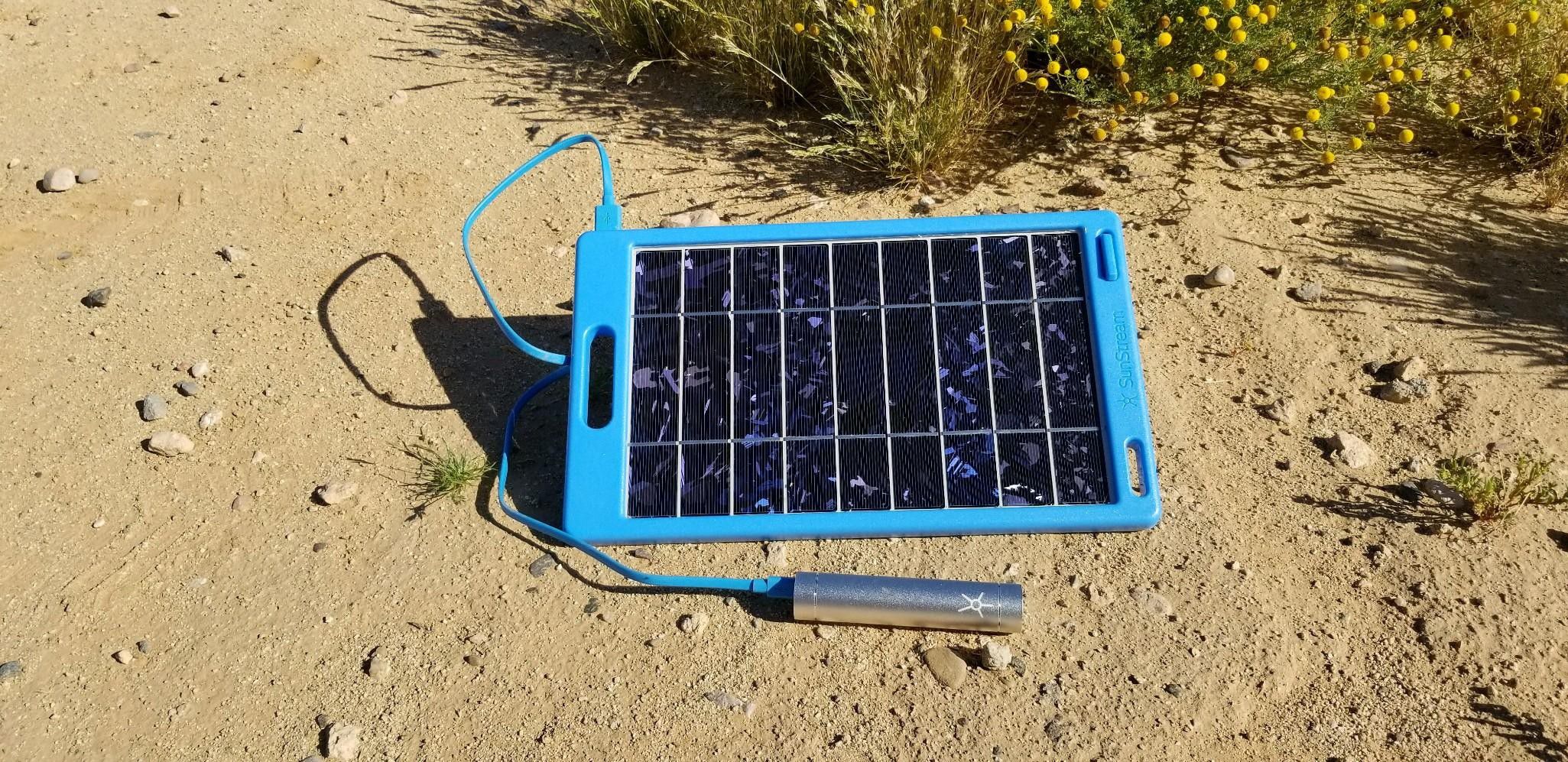 solar panel/charger and flashlight 5 for $20