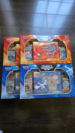 BNIB: Set of 4 Trainers Legendary Box Lugia (2x) Ho-Oh (2xl