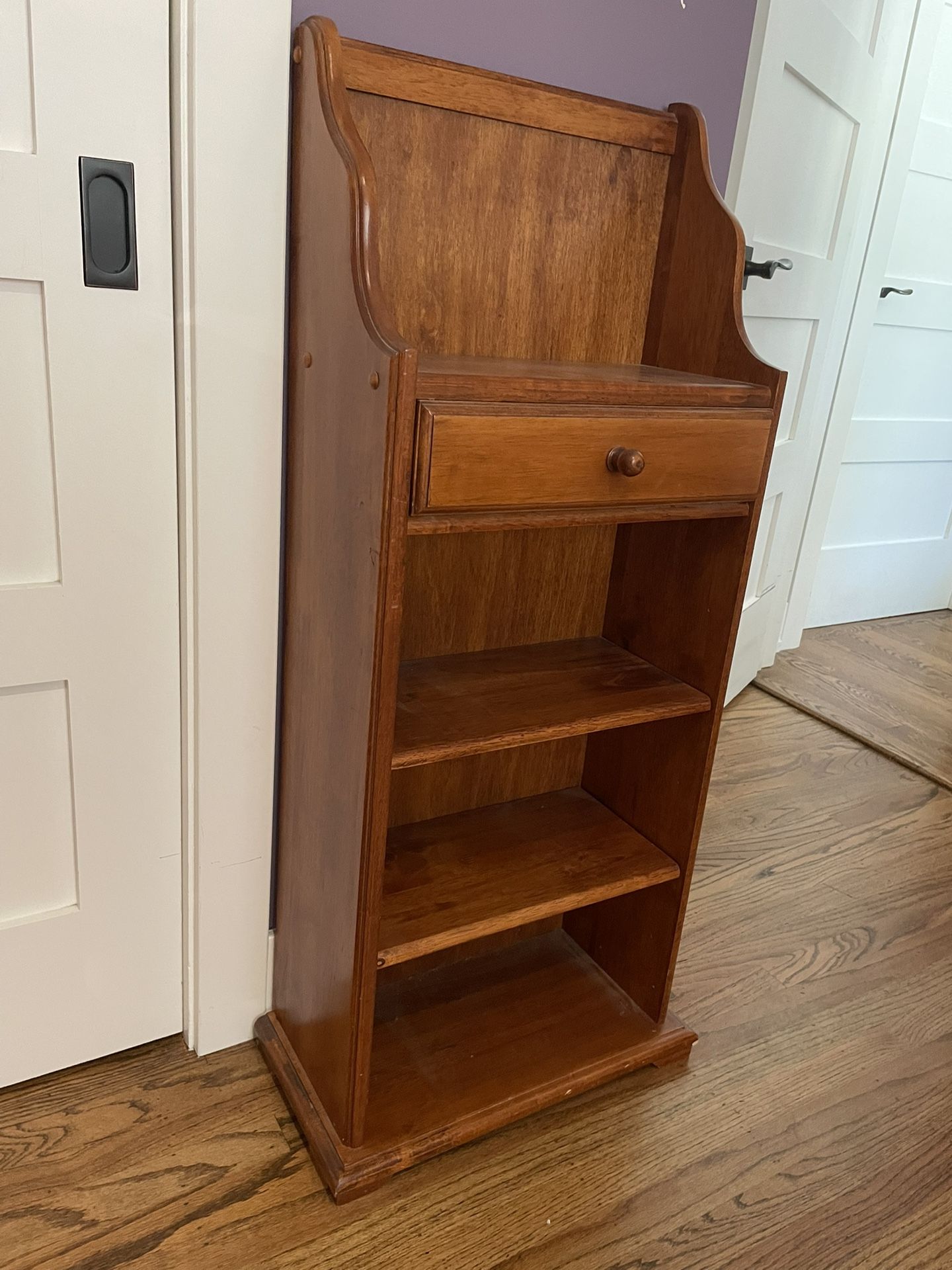Wood Shelves With Drawer