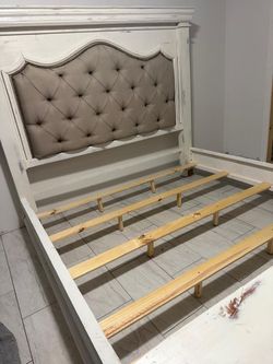 Rustic wood bed
