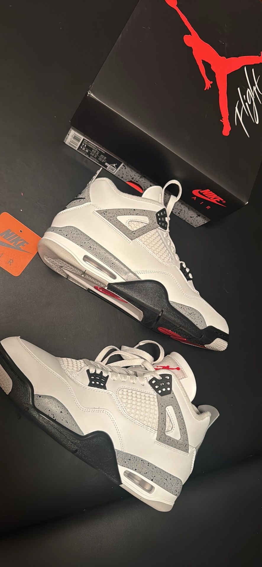 Size 11- Nike Air Jordan 4 White Cement Preowned