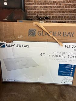 Glacier Bay 49 in Cultured Marble Vanity Top