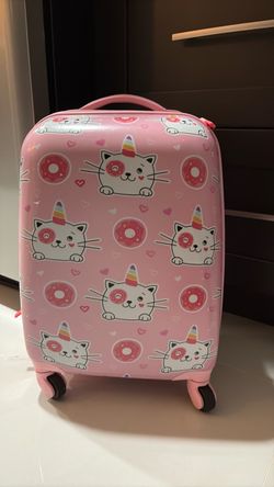 Kids Pink Hard Shell Carry-On Luggage