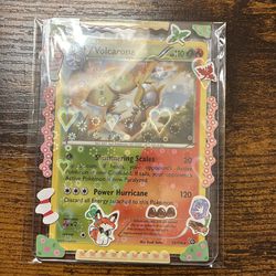 Shiny Two Type Volcarona Pokemon Card