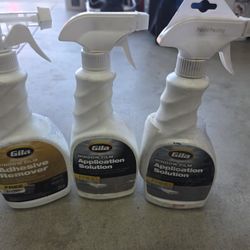 3 Bottles Of Window Tint Application/ Adhesive Remover 