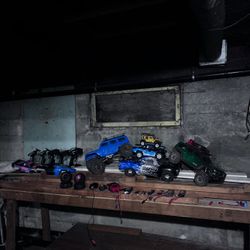 RC Cars, Arrma Senton, 2 Redcats, SCX 24 And Traxxas Pre-Runner 