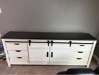 White entertainment center
