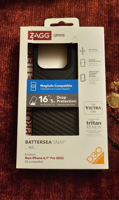 ZAGG Gear4 Battersea Snap Case for MagSafe for Apple iPhone 14 PRO MAX Smartphones. Black version. (Brand New)