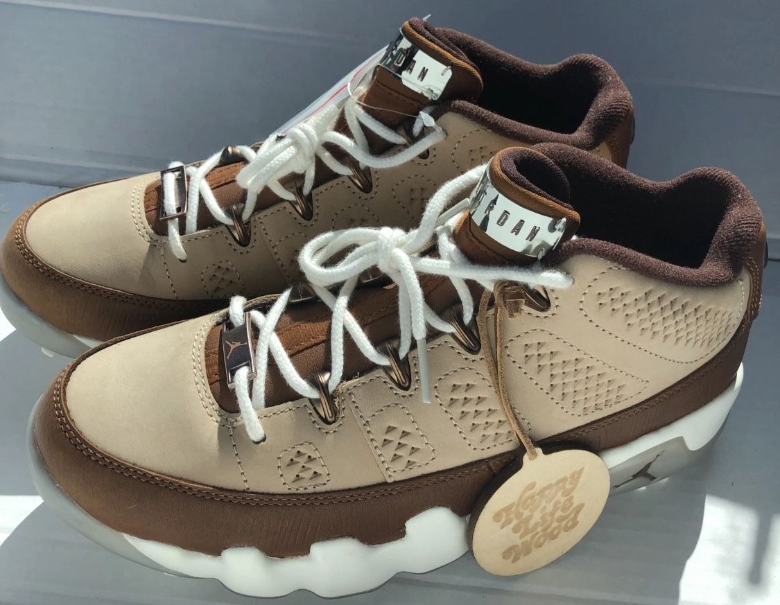 Air Jordan9 Retro Low Golf 'Happy Life Wood Woodgrain' Mens Size 7 FN6929 200