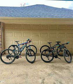 Trek Marlins 5/7 mountain bikes Gary fisher wahoo 29ers and 27.5 bikes aluminum, hydraulics