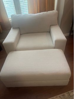 Couch, ottoman, pillows, loveseat