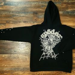 Sp5der Men's Hoodie black size Large 