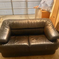 100% Leather Couch 