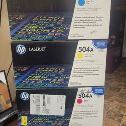 HP Color Toner Cartridges. Blue, Yellow Magenta