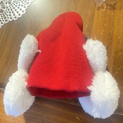 Infants Red Toboggan With White Bunnies Inside