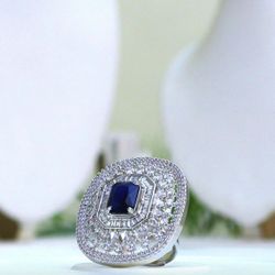 Adjustable Cubic Zirconia Ring