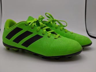 Adidas Messi Nemeziz Lime Green Boy's Cleated Soccer Shoes Sz 2.5.