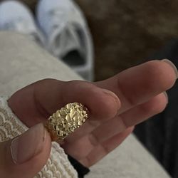 10k Solid Nugget Ring