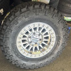 KMC KM552 IMS 17x8.5 6x5.5 - 10 Wheels Tires 33x12.50R17 Nitto Trail Grappler M/T Finance Available