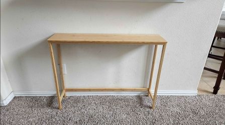 Bamboo Narrow Small Console/Entry Table/Sofa Table