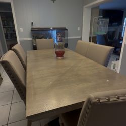 Boufette Dining Table With Storage Cabinet 