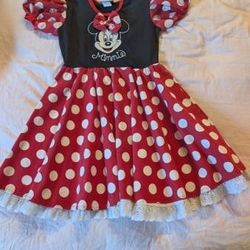 Disney Store Minnie Mouse Costume Dress Size 6-6x