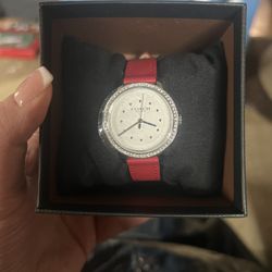 Coach watch (red)