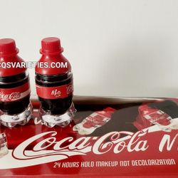 2 Piece Set Coca Cola Soda Bottle Shaped Matte Lip Gloss Deep Red