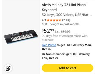 Keyboard 32-Keys, 300 Voices, battery operated