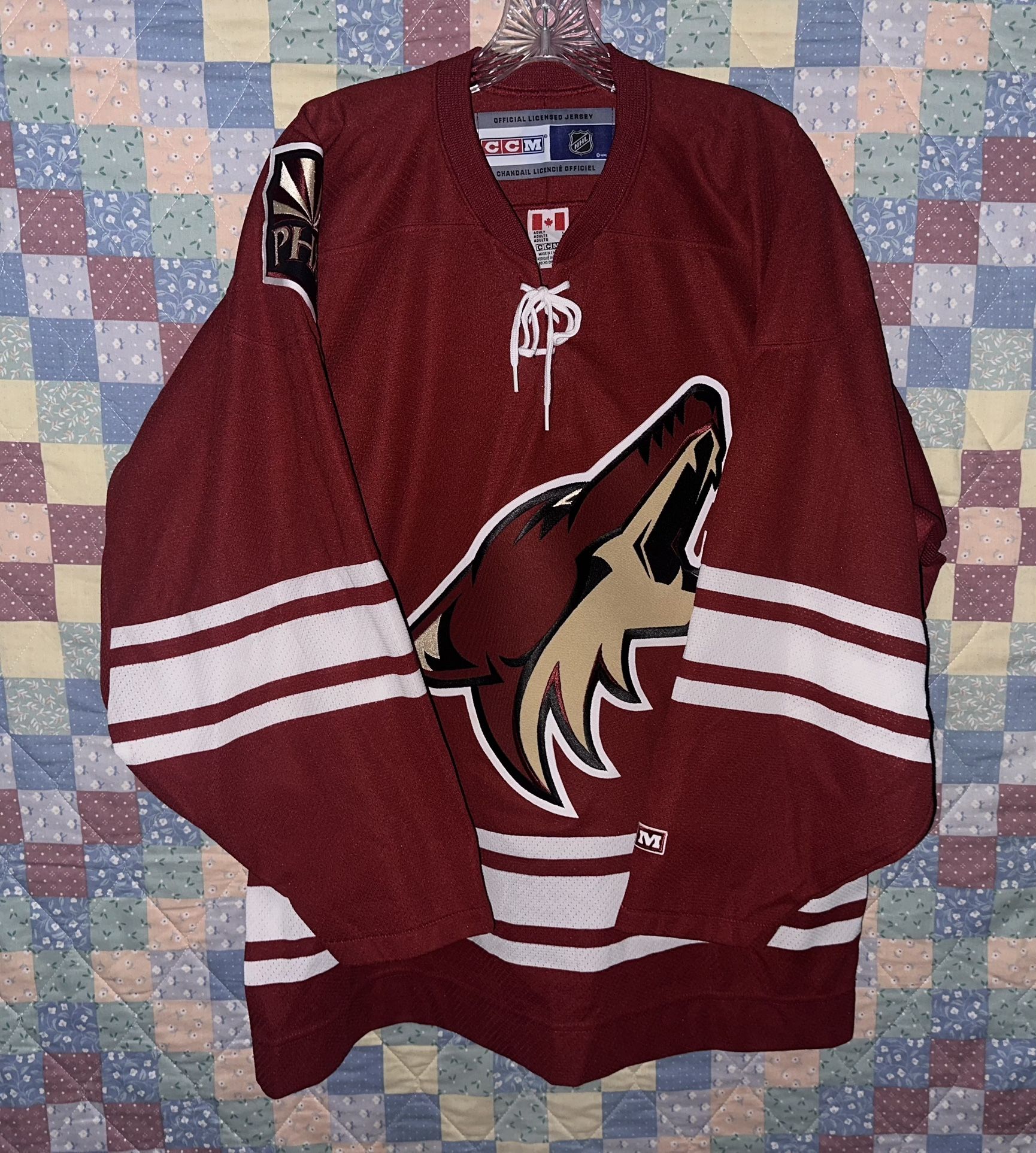 Phoenix Coyotes CCM NHL Hockey Jersey size Large Red Made in