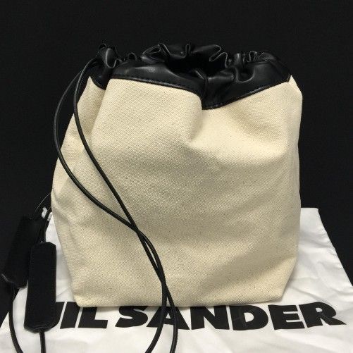 Jil Sander NWT Small Canvas Drawstring Crossbody Bag