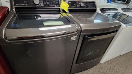Set LG washer and dryer electric stainless steel work great conditions delivery available HAUL AWAY OLD ONES