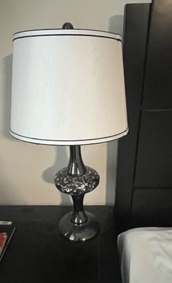 Table Lamp Black Base With White Cover
