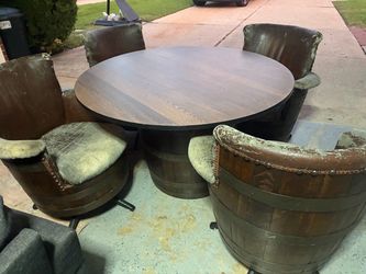 Vintage Barrel table and chairs