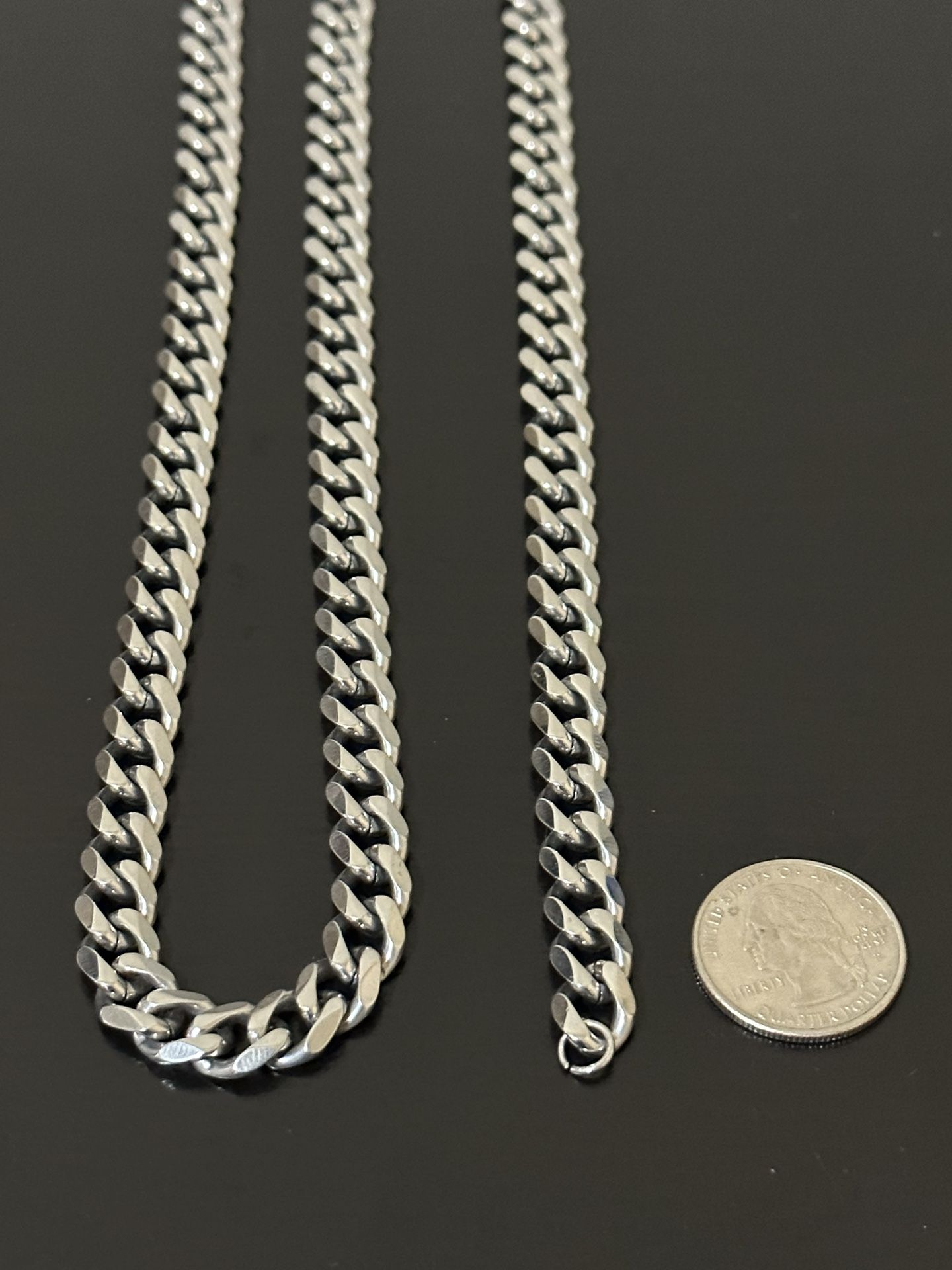 Cuban Link Chain And Bracelet Set