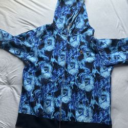 Bape Blue Flame Hoodie