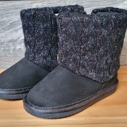 New Toddler Girls Reagann Black Winter Boots - Size 9T