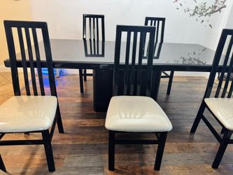 Solid Wood Dining Table w/ 5 Chairs – Heavy & Sturdy
