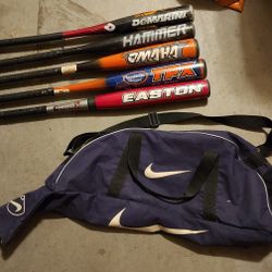 Baseball Bats & Nike  Bag