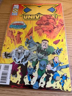 Marvel Comics X-Universe #1 from 1995. Part of the classic Age of Apocalypse storyline. Direct Edition featuring the gold foil X cover.