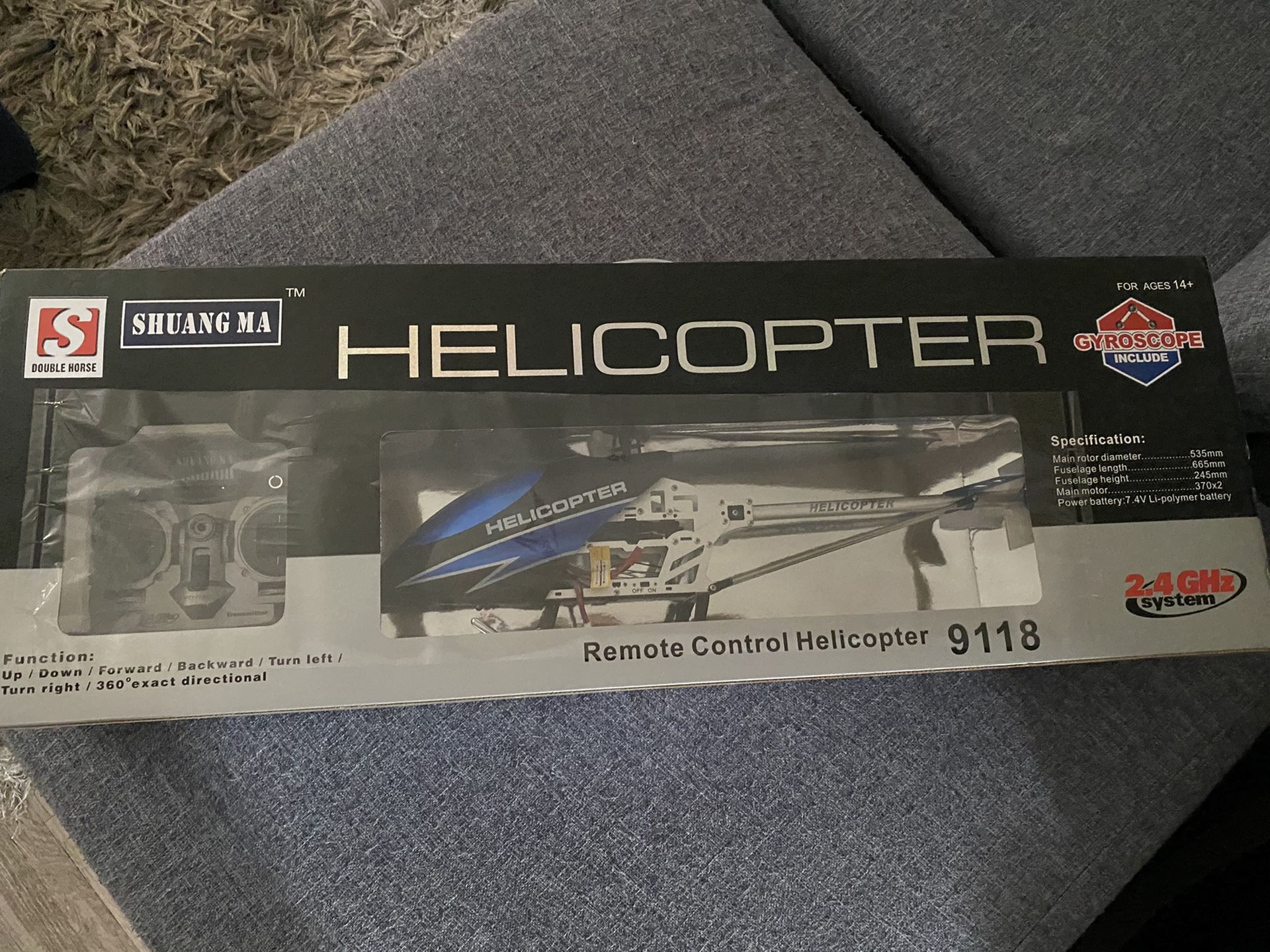 Helicopter with remote control