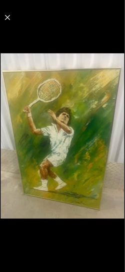 Vintage W. Martin Tennis Player Painting