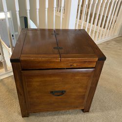 Crate & Barrel | Wooden Side Table | Dark Brown | End Table | Trunks | Storage