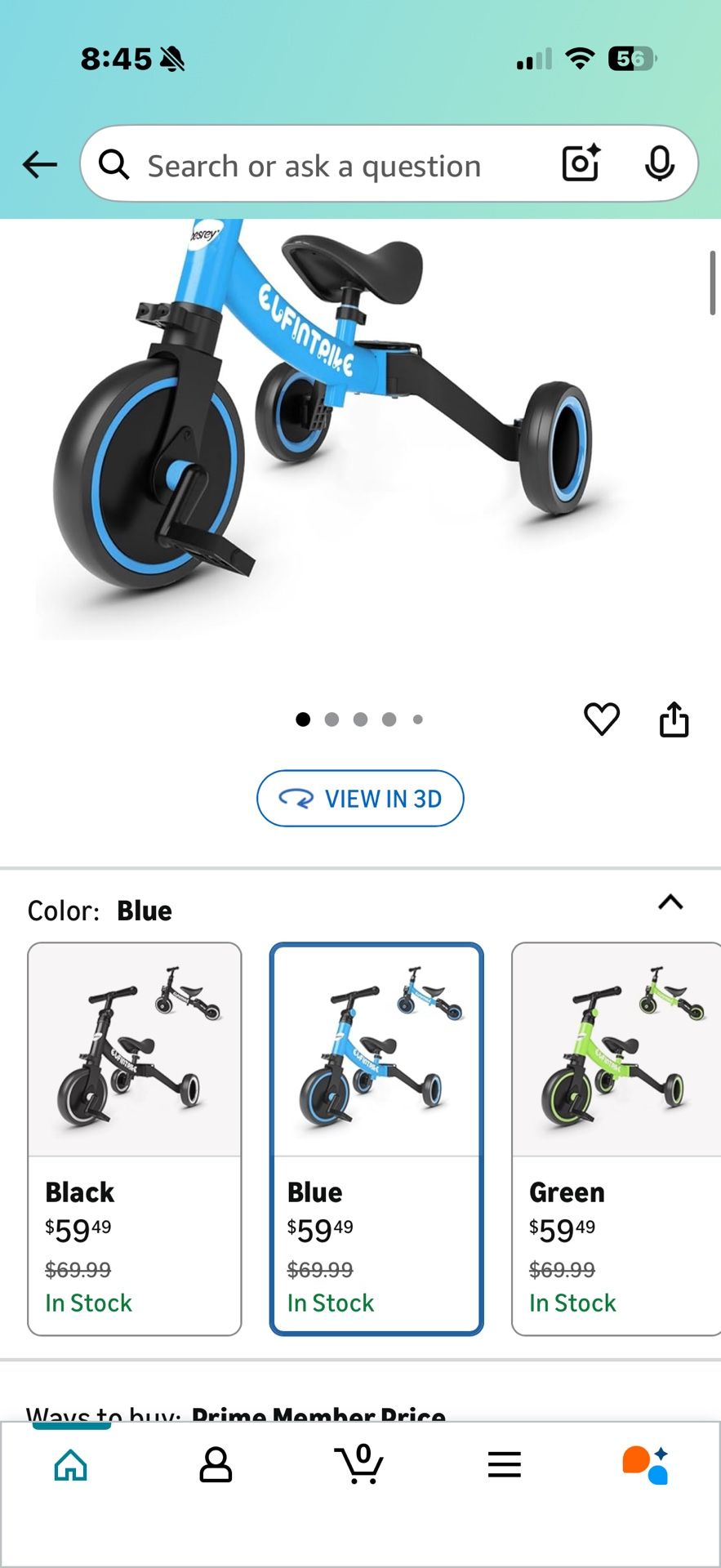 besrey Toddler Bike for 1 Year to 4 Years Old Kids, Toddler Tricycle Kids Trikes Tricycle, Toys for Boy & Girl, Balance Training, Removable Pedals
