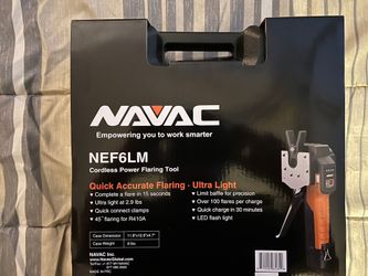 NEF6LM NAVAC Cordless Power Flaring Tool, 3/4 Max OD