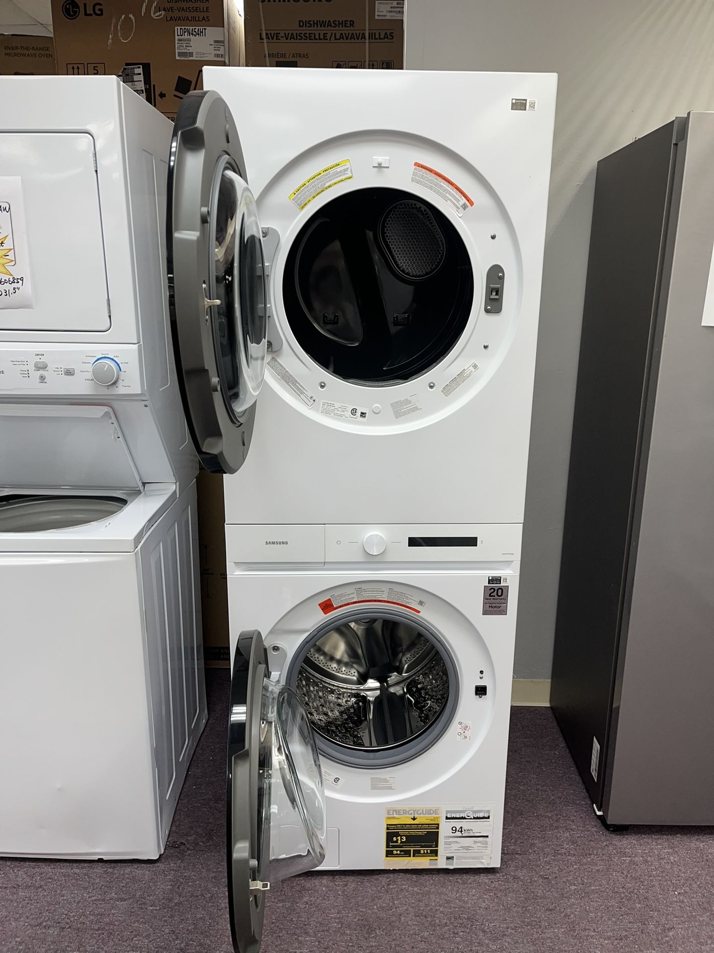Gas Dryer WashTower, Samsung Open Box WashTower With Year Warranty