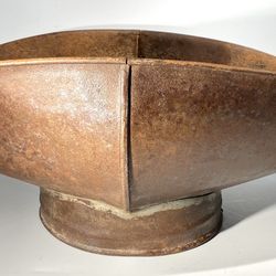 Large Metal Scale Pan Tray Basket  Antique 21"x 11"Bowl Primitive