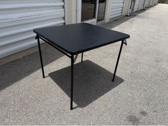 34in Cosco Black Square Folding Portable Banquet Event Table! Great condition! 28in height