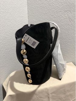 Amaya Suede Studded Bucket Bag