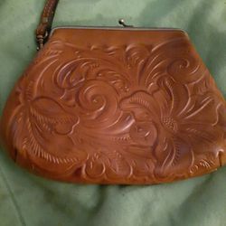 Patricia Nash Embossed REAL leather Wristlet... 